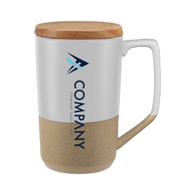 15oz Ceramic Coffee Mug With A Lid