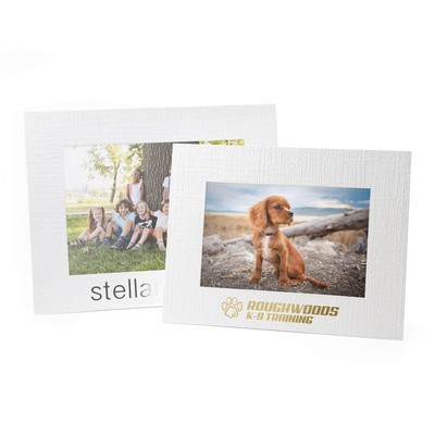 Dual Easel Back Photo Frame - White for 4"x6" Photo