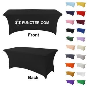Custom Tablecloth 6' Full Color Dye Sublimation Stretch Fabric Fitted Table Covers