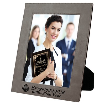 Leatherette 4 x 6 Photo Frame - Gray