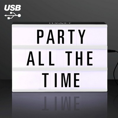 Cinema Light Box Mini Marquee, USB Powered LED Sign - PRINTED